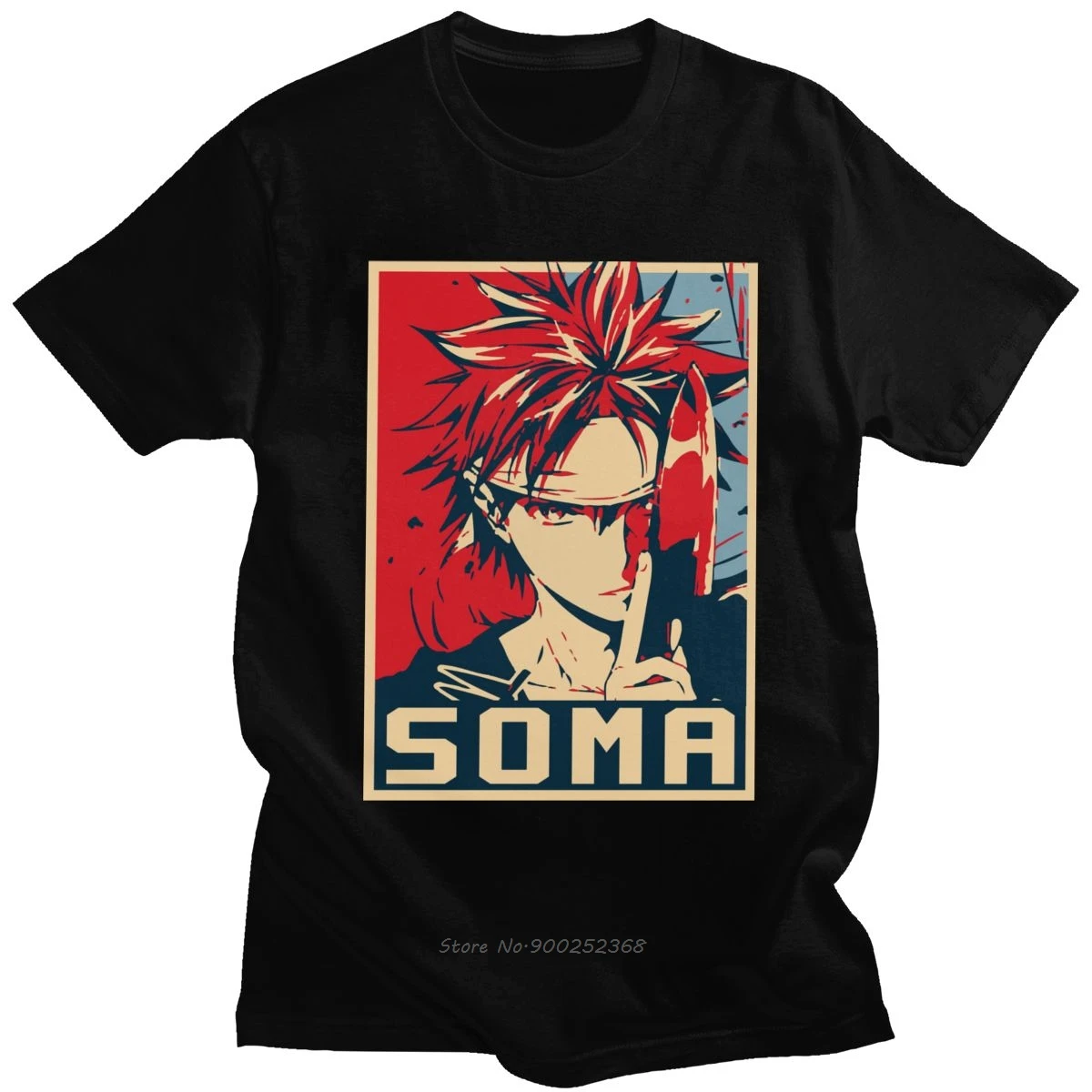 Awesome Shokugeki No Soma Tee Tops Men Short Sleeve Graphic Anime Manga Food Wars T-shirt Fitted Pure Cotton T Shirt Harajuku