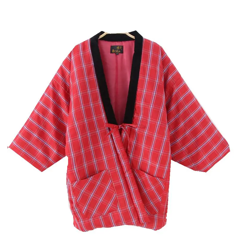 Japanischen Traditionellen Kimono Hanten frauen Baumwolle Winter Mantel Kausalen Lose Warme Home Wear Paar der Dicke Jacke Männer Mantel