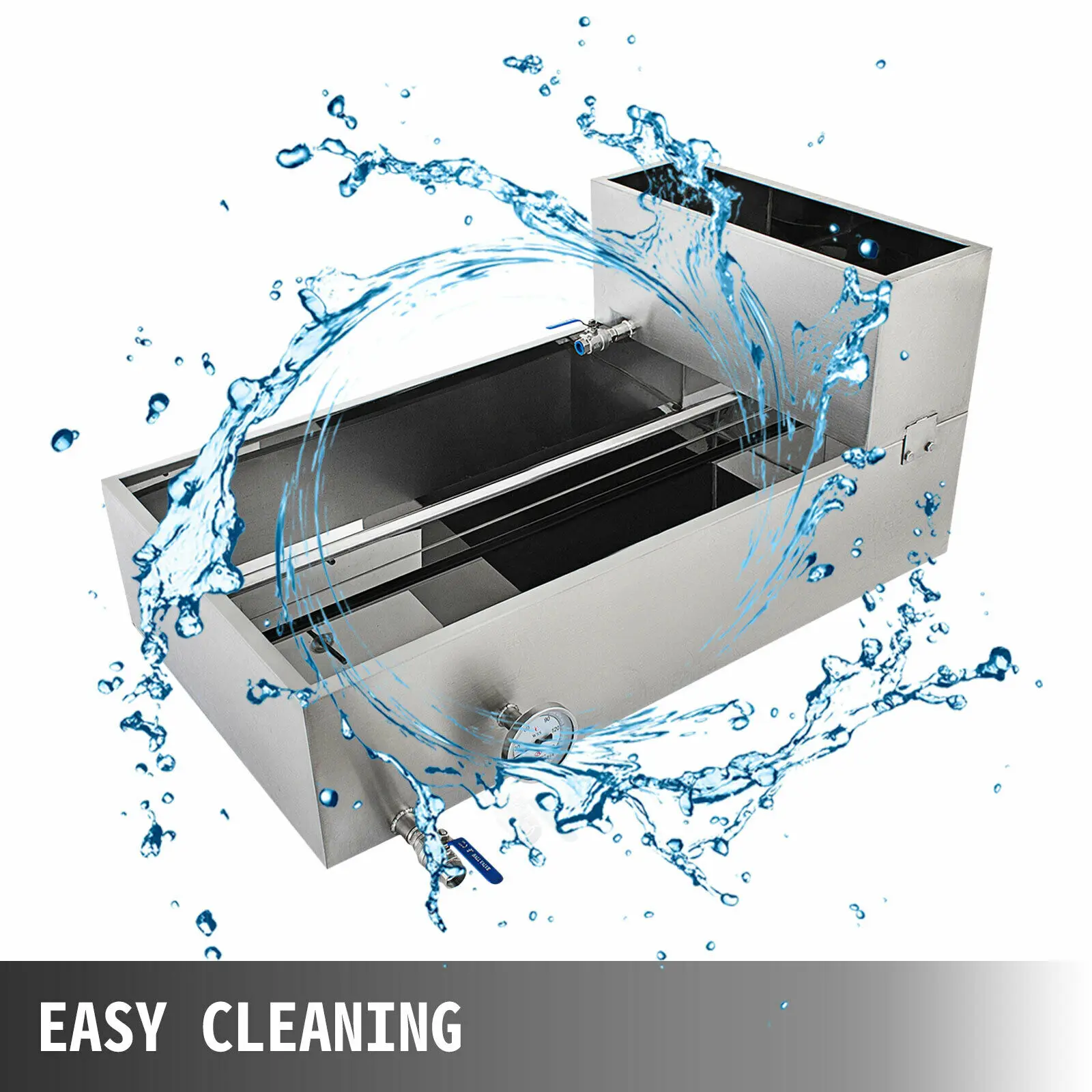 VEVOR متعدد الحجم/نوع شراب القيقب معدات المبخر المغلي من الفولاذ المقاوم للصدأ مع صمام 3/4 بوصة/مخرج للاستخدام الاحترافي