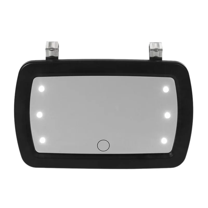 Car Sun Visor Mirror Makeup Sun-Shading Cosmetic Mirror Vanity Mirror Automobile Make Up Mirror with Six LED Lights Car Styling