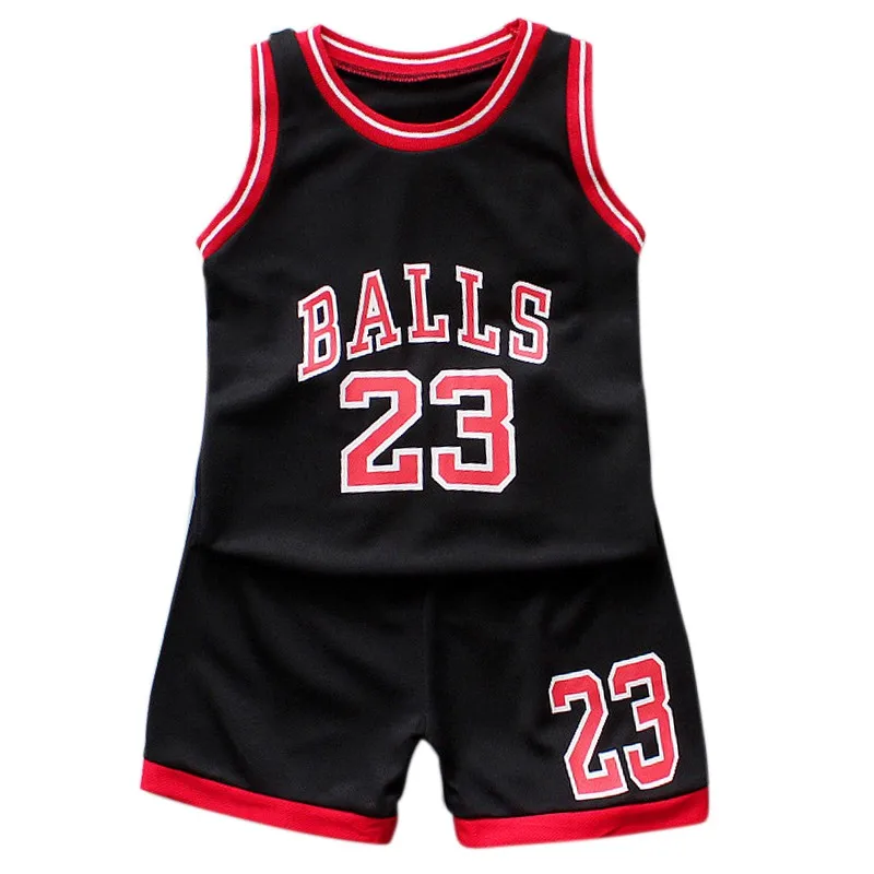 2024 Sommer Kinder Kinder Sport Basketball Set Baby Jungen Mädchen Nummer Brief Weste ärmellose Tops Shorts Outfit Kleidung Trikot