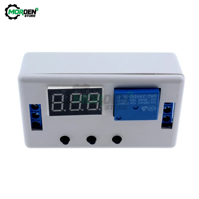 DC 24V 12V LED Display Digitale Tempo di Ritardo Relè Modulo di Controllo Programmabile Timer Interruttore Trigger Ciclo Modulo 3-Pulsante