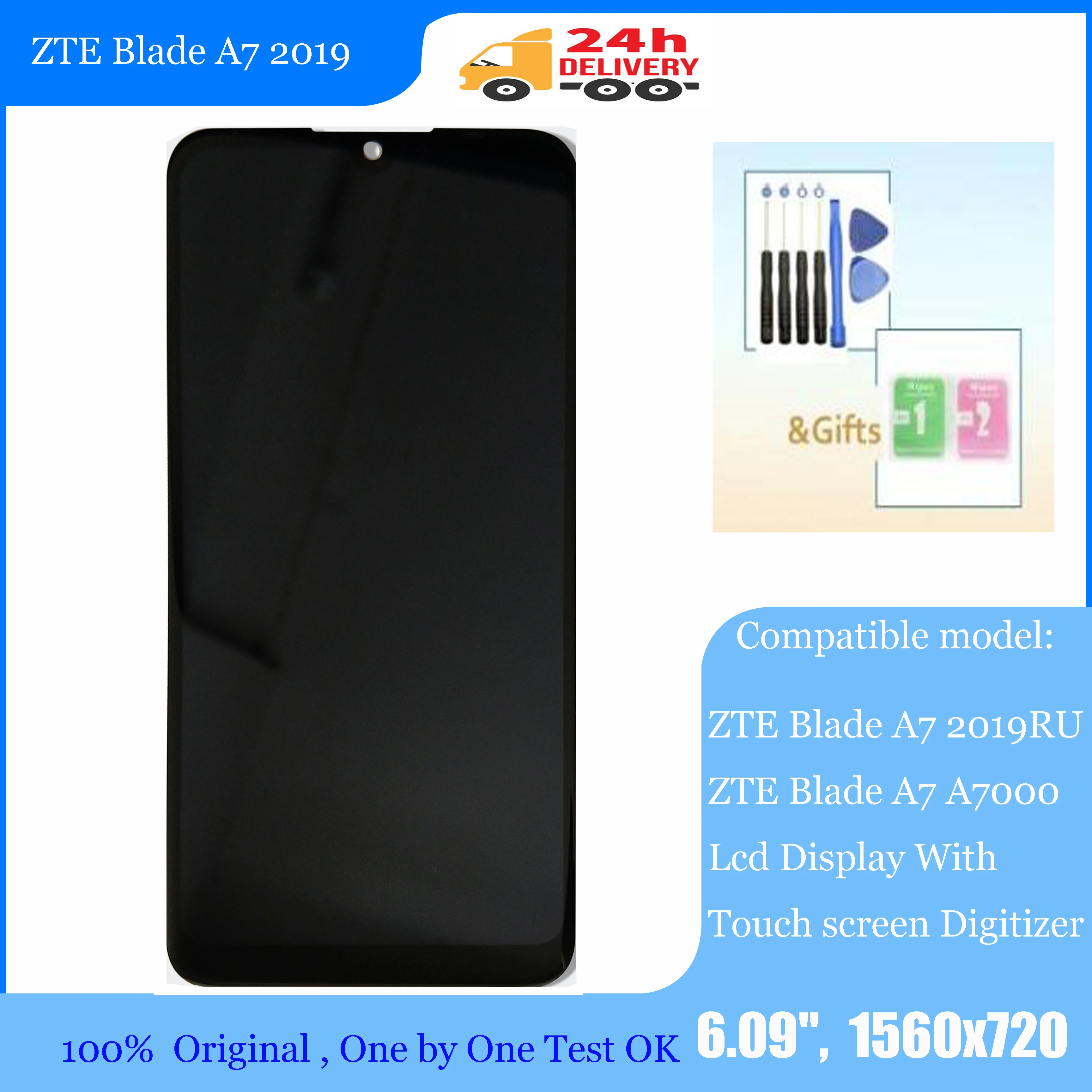 New 6.09inch For ZTE Blade A7 2019 2019RU A7000 SC9863A p963f02 Touch Screen With Lcd Display Panel Lens Glass Digitizer