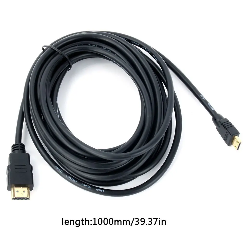 1M,1.5m,2M,3M High speed Gold Plated HD-compatible TO MINI HD Plug Male-Male HD Cable 1.4 Version 1080p 3D for TABLETS DVD