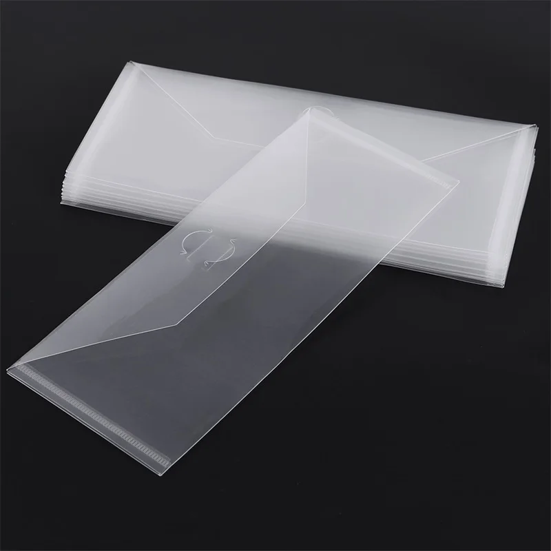 10pcs/set Slimline Cutting Dies Storing Bags Transparent Plastic Storage Organizer Holders Folder Bag 10x24cm 2020 New Arrival