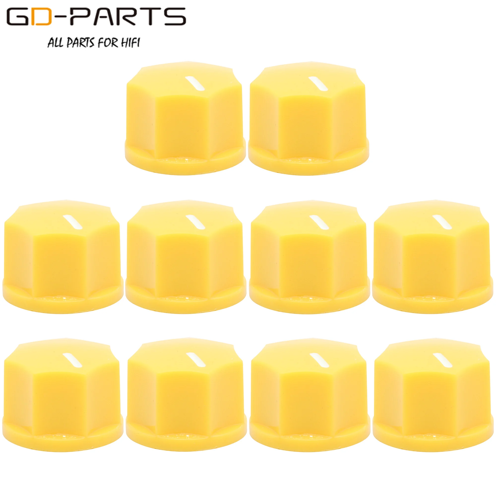 15x10mm White ABS Plastic set Pointer Rotary Knob for Guitar AMP effect Pedal Stomp Box Overdrive Radio Speaker ,1/4\