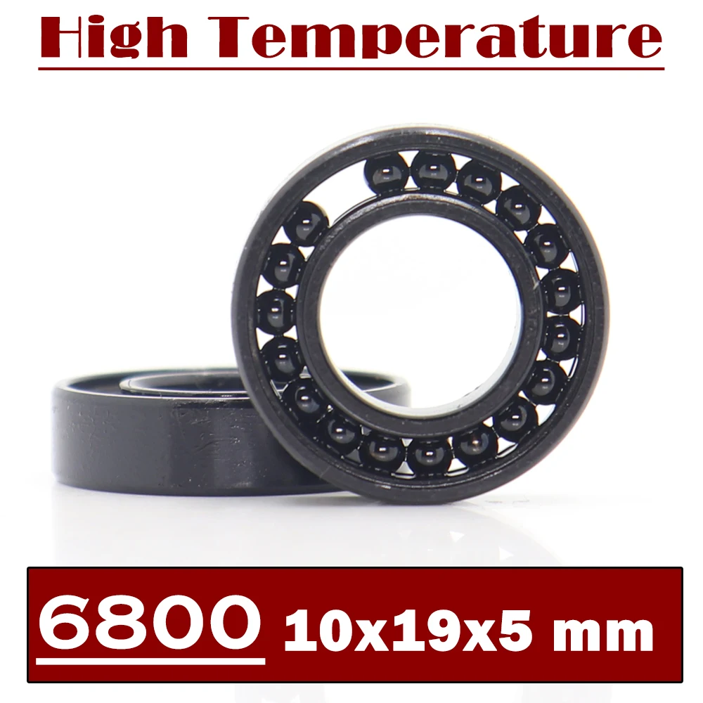 6800 High Temperature Bearing 10*19*5 mm ( 2 Pcs ) 500 Degrees Celsius Thin Section Bearings Full Ball Bearing