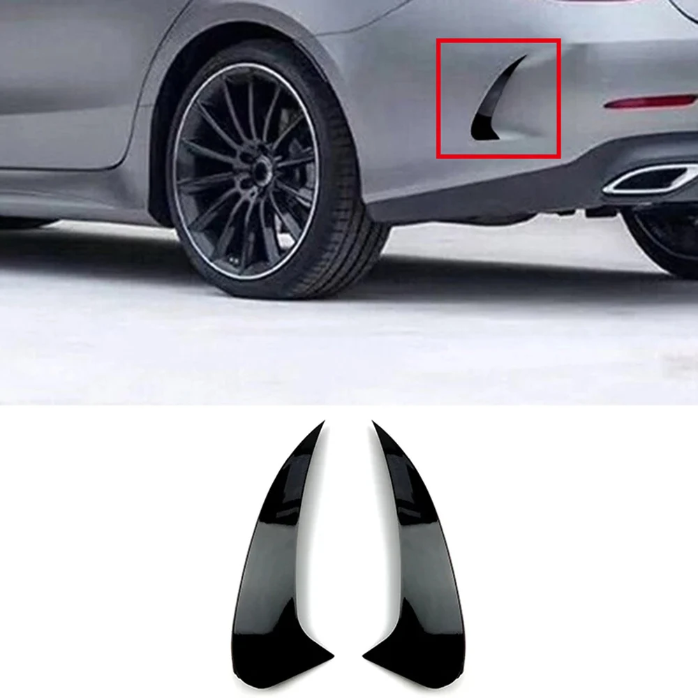 Car Black Rear Bumper Splitters Fins Frame Trim For Mercedes Benz CLS Class C257 CLS350 CLS450 2018-2020 Car Stlying