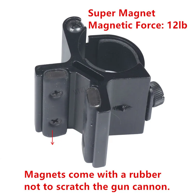 Magnet Mount Strong Dual Magnetic X for 24-27mm Flashlights Torch Bracket Scope Gun Barrels Mount Tactical with Original Box