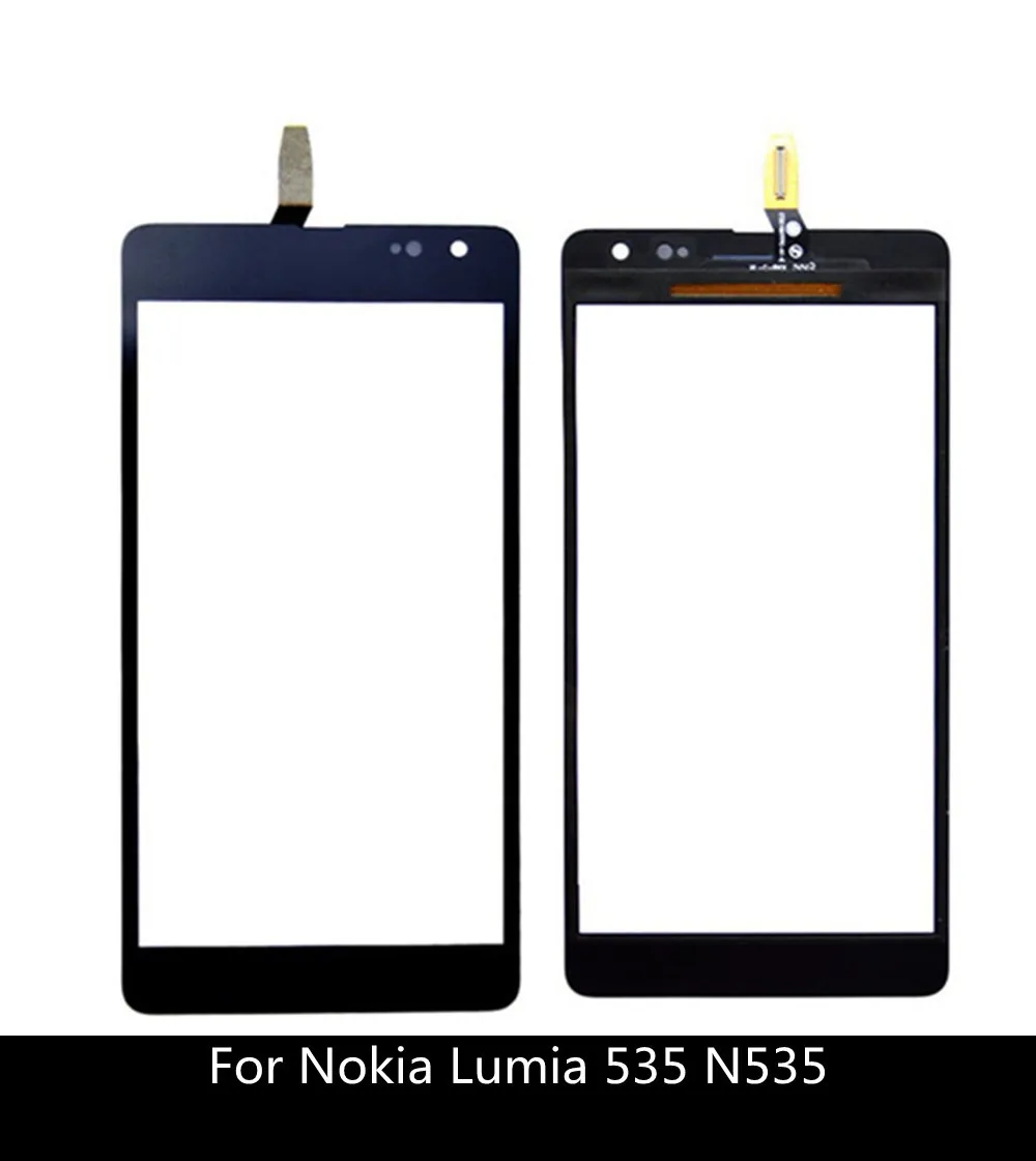 

Black Touch Screen for Nokia Microsoft Lumia 535 N535 With Digitizer Panel Glass CT2S1973FPC-A1-E or CT2C1607FPC-A1-E + stickers