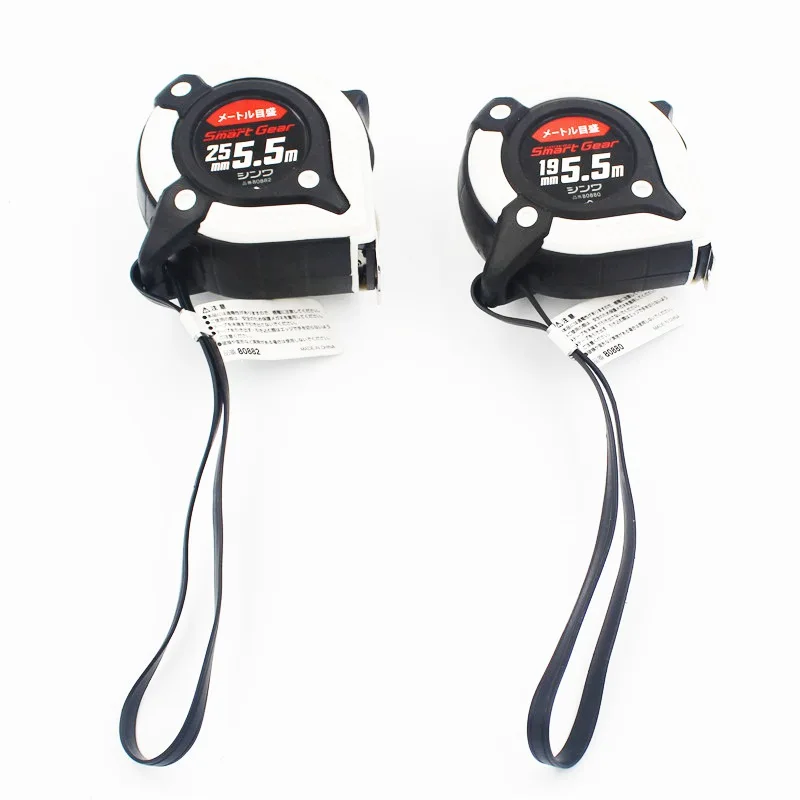 Imagem -02 - Shinwa-fita Métrica Pinguim Régua Medida Engrenagem Inteligente Shock Absorber Belt Clip Hand Strap 55 m