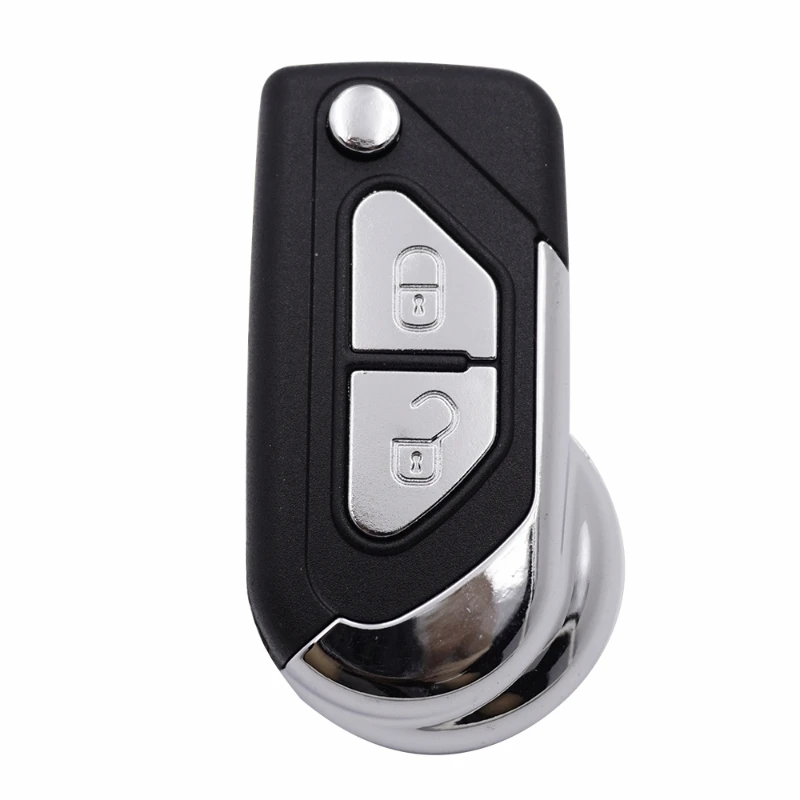 Xinyuexin Remote Flip Folding Car Key Shell Case Fob Fit for Peugeot Citroen DS3 Uncut Hu83 Key Blade Housing Cover 2 Buttons