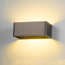 Modern LED Wall Lamp Aluminum Alloy Upper And Lower Indoor Wall Square Living Restaurant Corridor Wall Lamp Decoration AC90-260V