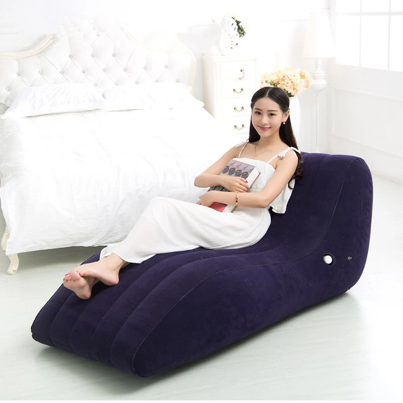 Sofá inflable de ocio al aire libre para adultos, sofá grueso, aterciopelado creativo, perezoso, salón
