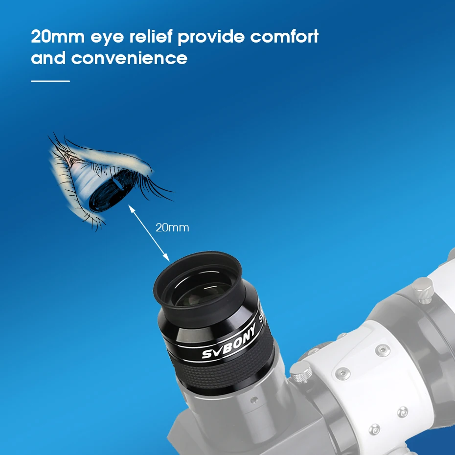 SVBONY Teleskop 2" Superweitwinkelokular 26 mm SWA 70 ° Okular Ultraweitwinkel Achromatisch SV154 – Detail 4