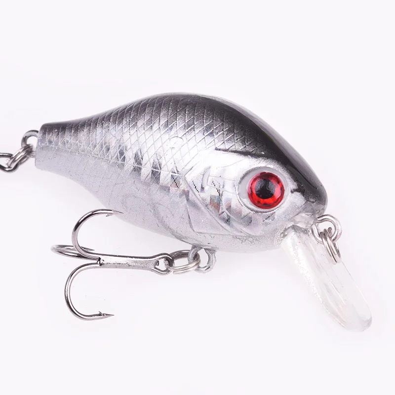 Señuelos de Pesca con manivela Wobbler, 5cm, 8g, Isca, plástico duro, Artificial, Japón, Crankbait, carpa, lubina, aparejos de Pesca, 1 ud.