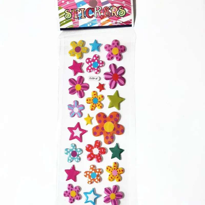 6 Sheets Multicolor Five Stars Stickers Kindergarten Reward Estrella Emoticon Bubble Adesivo Lovely Pentagram Pegatina Toy