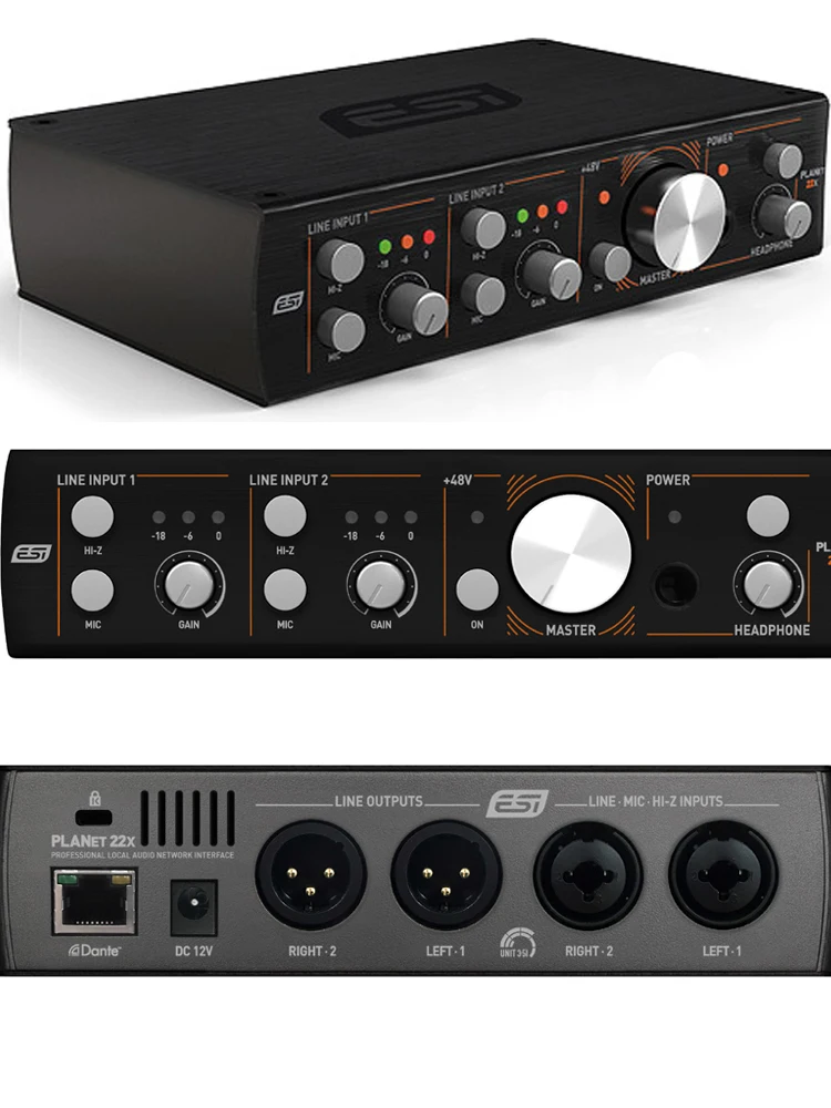 ESI Planet 22x Professional Dante Network Audio Interface With 2
