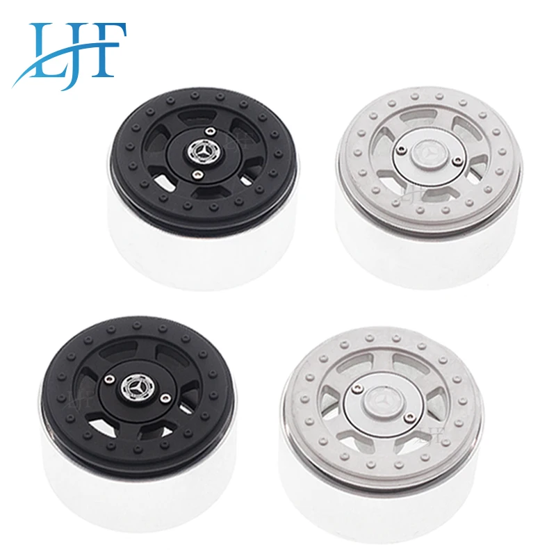 4PCS 1/10 RC Rock Crawler Aluminum 2.2 Beadlock Wheel Rims for Axial SCX10 RR10 Benz6X6 90048 90018 TRX4 TRX-6 G63