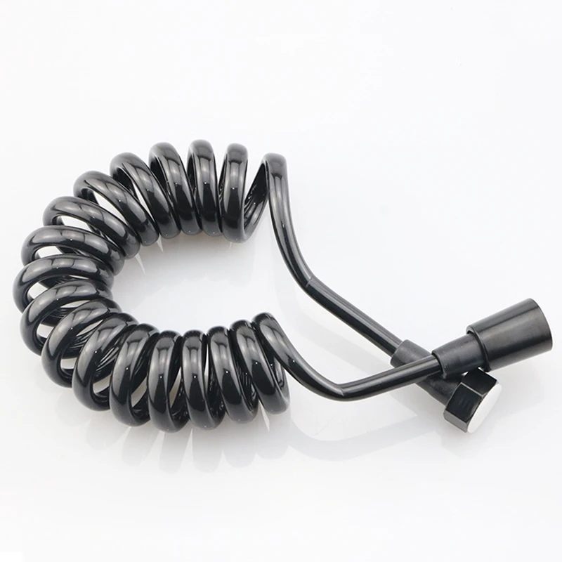 

Matt Black Spring Flexible Retractable Hose For Shower Head Toilet Bidet Shower Water Pipe