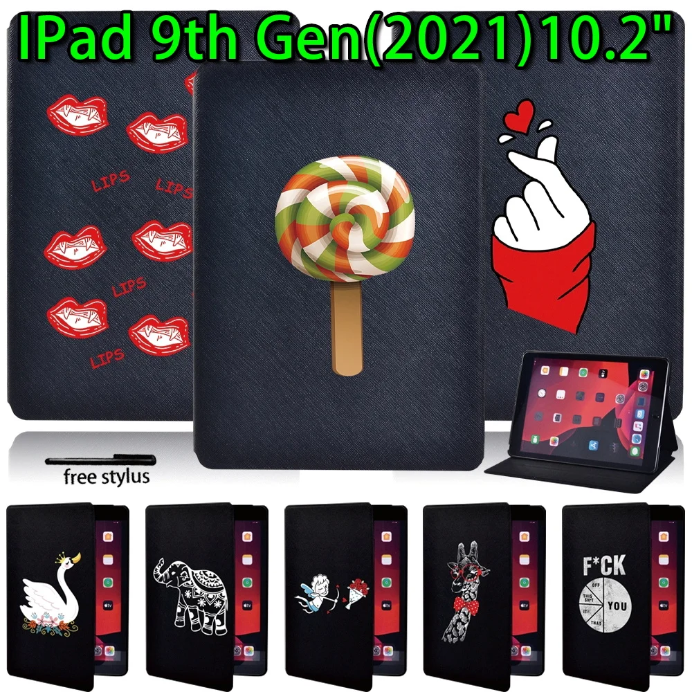 

for iPad 9 10.2 inch Case 2021 Tablet Adjustable Folding Leather Stand Cover for Apple IPad 9th Generation ipad 9 Case