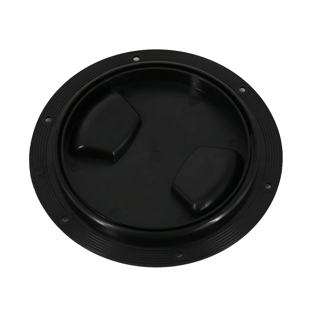 Marine Deck Plate, 5 Inch Marine Hatch Cover Pull Out Inspection Hatch for Boat Kayak Canoe, Black