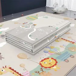 Foldable Cartoon Cartoon Baby Play Mat LDPE Puzzle Children Mat Baby Climbing Pads Kids Rug Baby Games Mats Kids Rug Foam Carpet