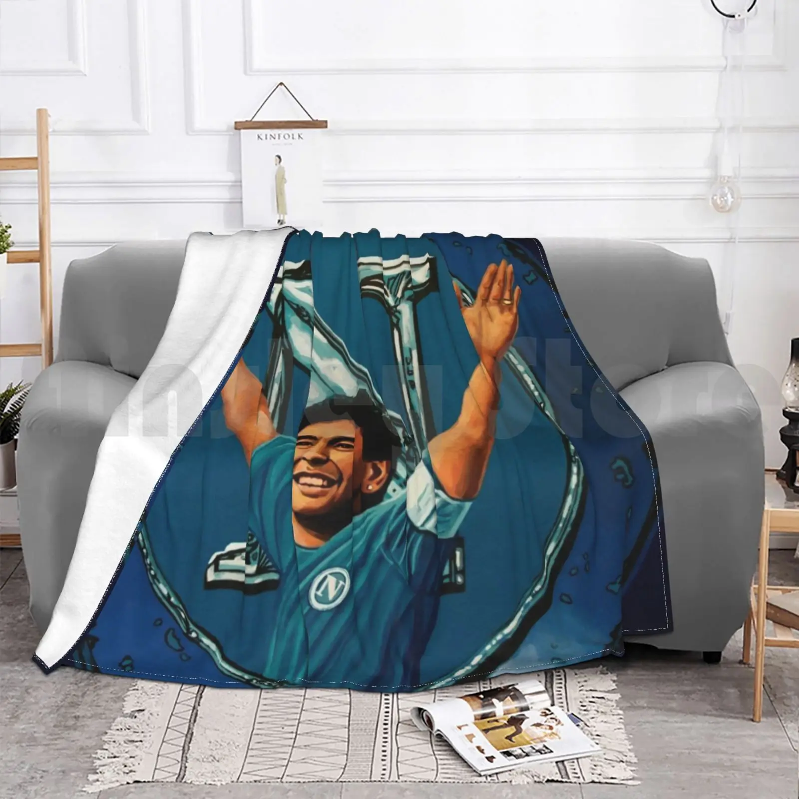 Ssc Napoli coperta da pittura per divano letto viaggio Ssc Napoli Napoli Napoli Diego Maradona Sport Sport calcio