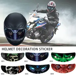 Helmet Decoration Sticker Detachable Motorcycle Racing Helmet Lens Visor Sticker Cool Applique Personality Film Lens Decal