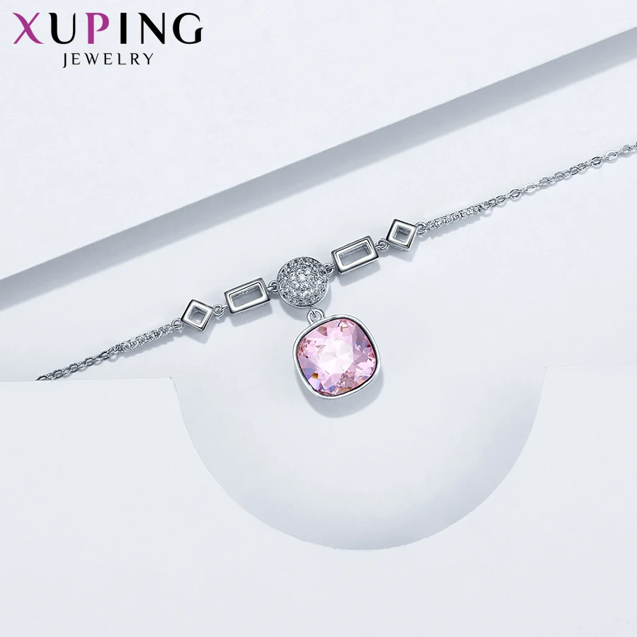 Xuping  Jewelry Water Shape Crystals Pendant with High Quality Rhodium Plated for Women  Luxury Wedding Gifts 30193