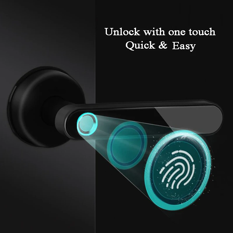 Bluetooth Lock TTLOCK Smart Home Door Lock Alexa Google home Biometric fingerprint lock Electric Handle Lock Wooden door