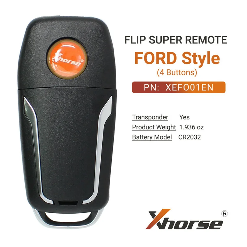 KEYECU XHORSE (English Version) Universal Super Remote for Ford Type Support All ID 4D/4E/4C/8C/8A/48/8E Super Chip XEFO01EN