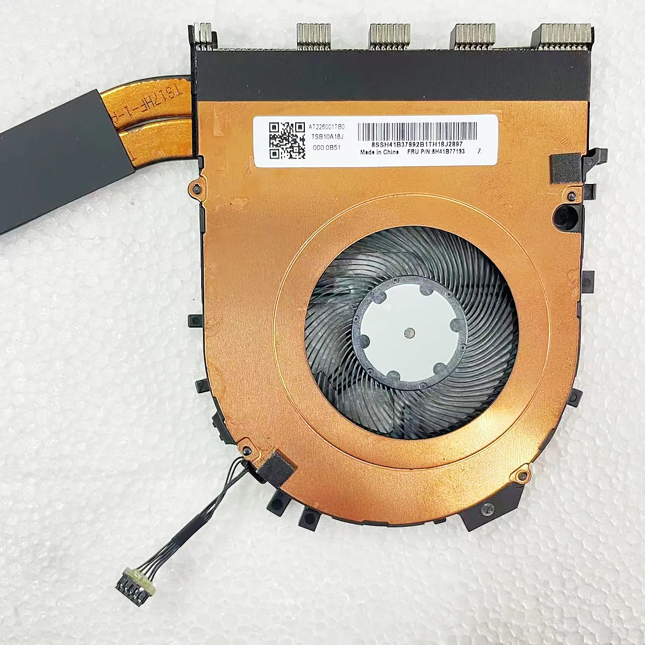 Imagem -04 - Original Uma Cpu Ventilador de Refrigeração Refrigerador do Dissipador Calor Radiador para Lenovo Thinkpad E14 Gen E15 Gen Portátil 5h41b77193 5h41b77192 Novo