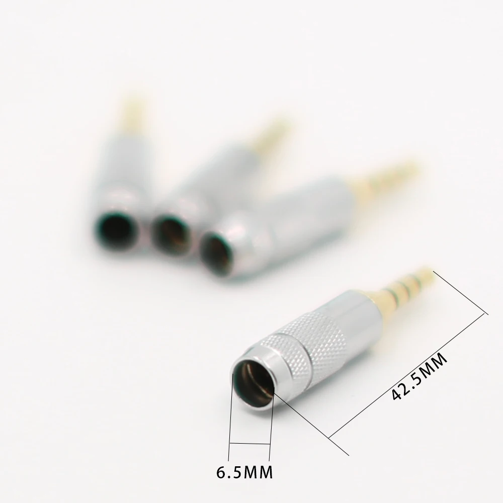 10 Pcs 4 Conductor 3.5mm Solder การเชื่อมต่อปลั๊กแจ็คอะแดปเตอร์หูฟังสายบัดกรี