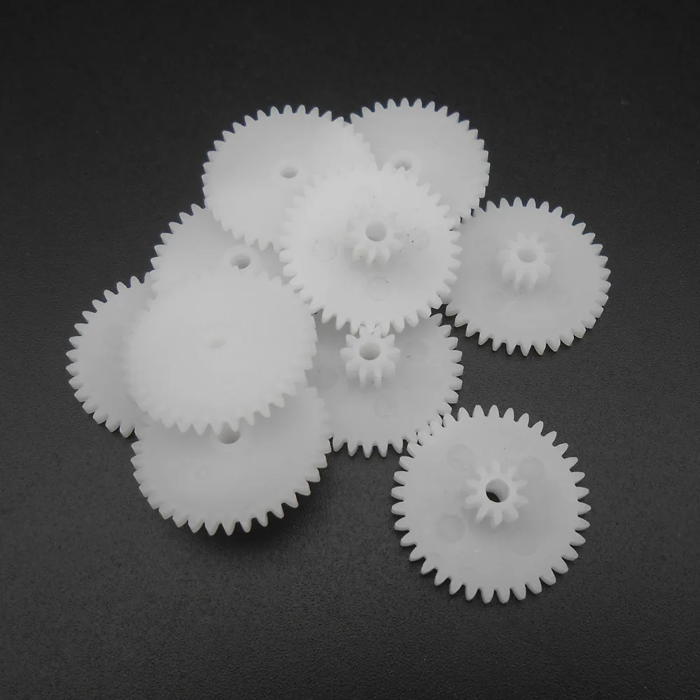 10Pcs/Lot 0.5 Modulus 0.5M Double Gear Reduction Bilayer Gears 36 Teeth + 10 Teeth Bore Hole Aperture 2MM 2.05MM 2B Loose 36102B