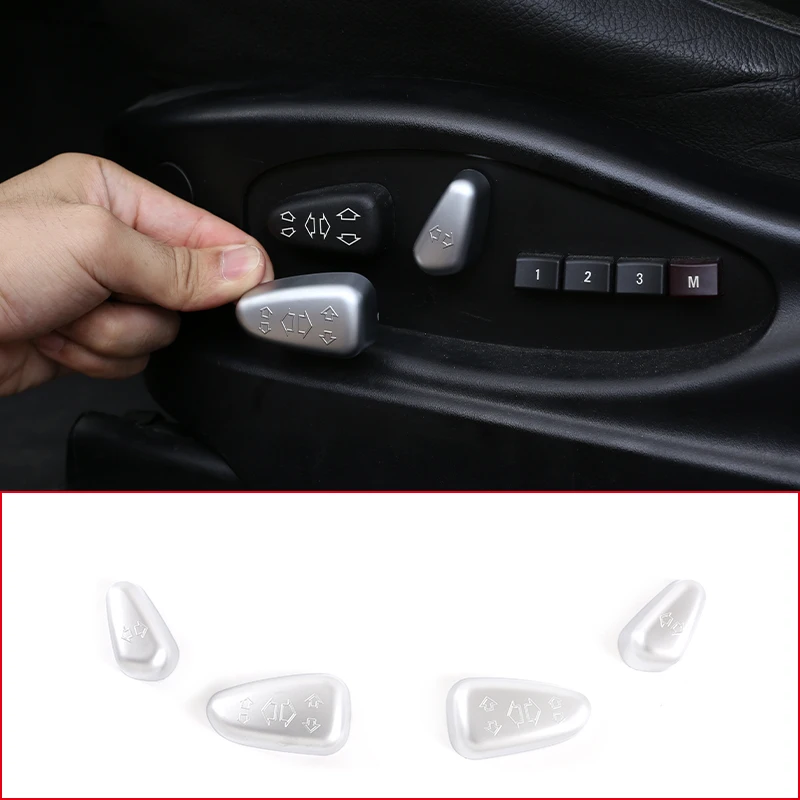 

ABS Chrome Auto Interior Seat Adjustment Switch Knob Button Control Cover Trim For BMW X3 E83 2006-2010 Car Styling Accessories