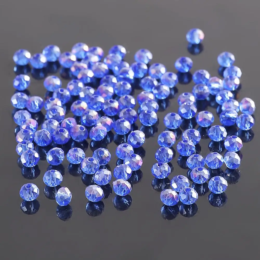 Colorful AB 4mm 100pc Austria Crystal 5040 Briolette Beads Loose Crystal Beads for Jewelry Making Necklace Bracelet Accessories