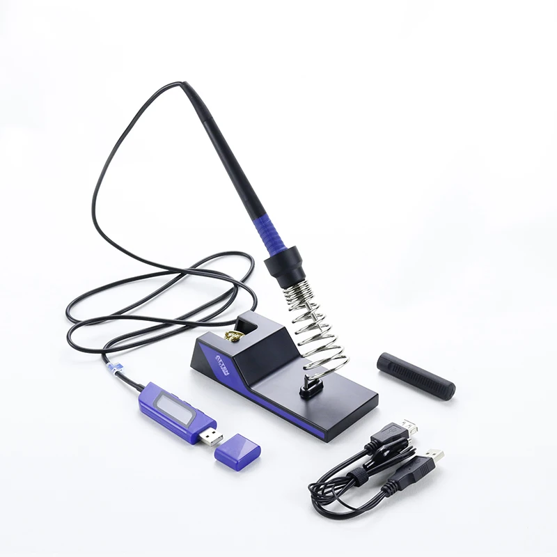 USB صغير سبيكة لحام كهربائي تلميح 5 فولت 2A درجة الحرارة قابل للتعديل المحمولة الرقمية 10 واط محطة لحام الدقة شاشة OLED