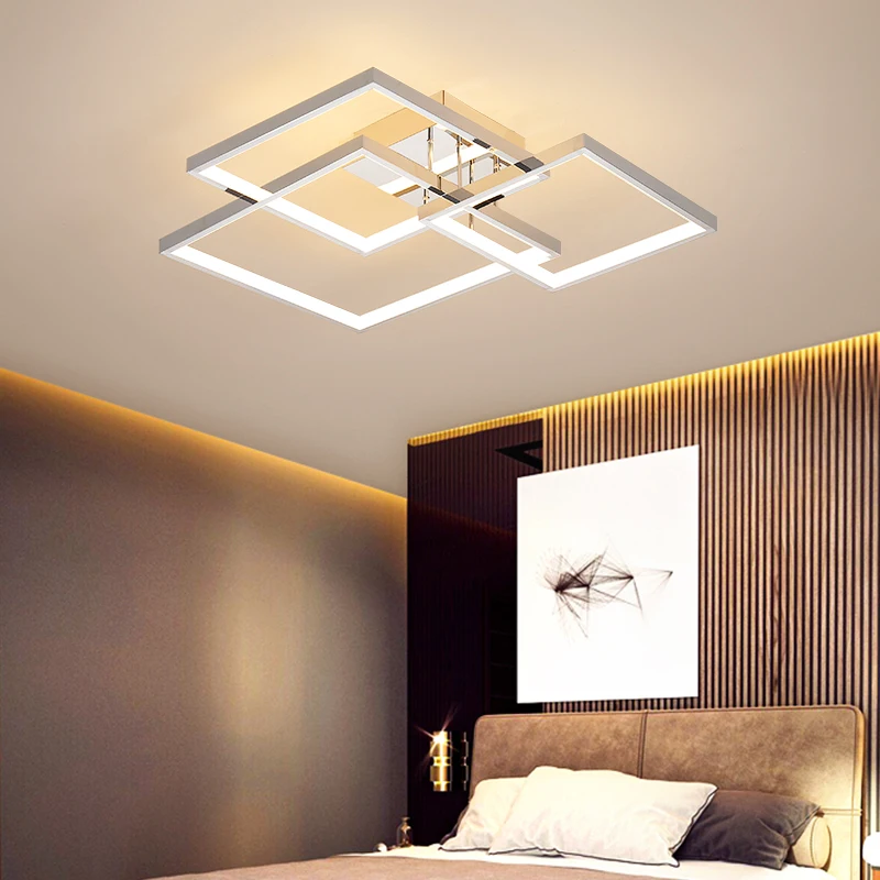 modern led ceiling lamp for living room bedroom chandelier Gold chrome plating led ceiling light fixture 3/4 Heads lustr