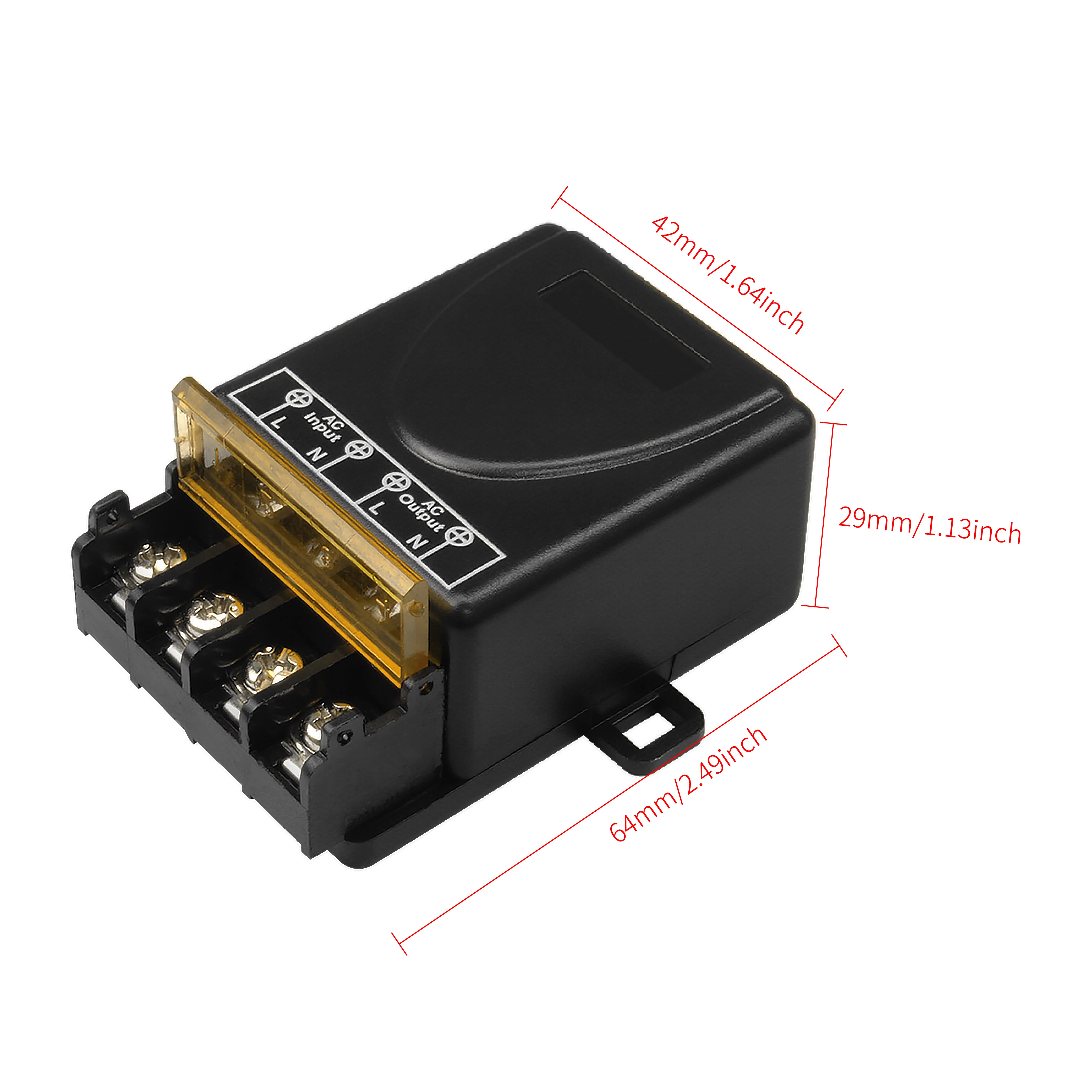 433Mhz Wireless Remote Control Switch 30A DC 12V 5V-80V 24V 48V High Power RF Relay Receiver for Pumps Light Lamp LED 500m Range