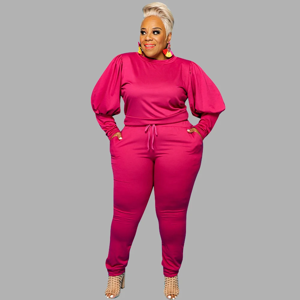 

Women Tracksuit 2 Piece Set Winter Plus Size Long Sleeve Top and Pants Sweatsuit Joggers Matching Sets Wholesale Dropshipping