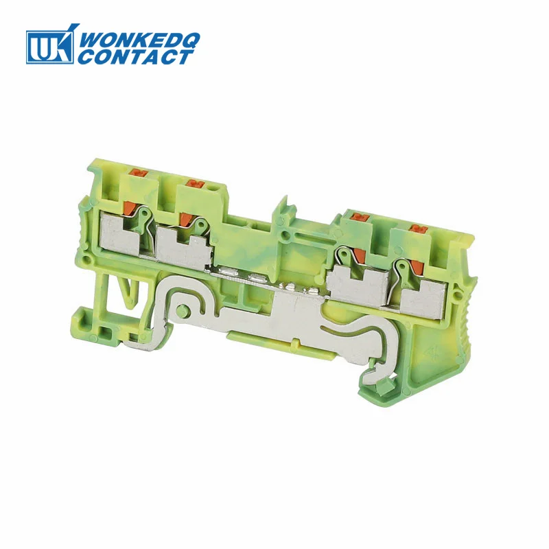 PT1.5-QU-PE Ground Terminals Push-in 4-Conductor PT 1.5 QUATTRO 1.5mm² Wire Connector Din Rail Terminal Block PT 1.5-QU-PE