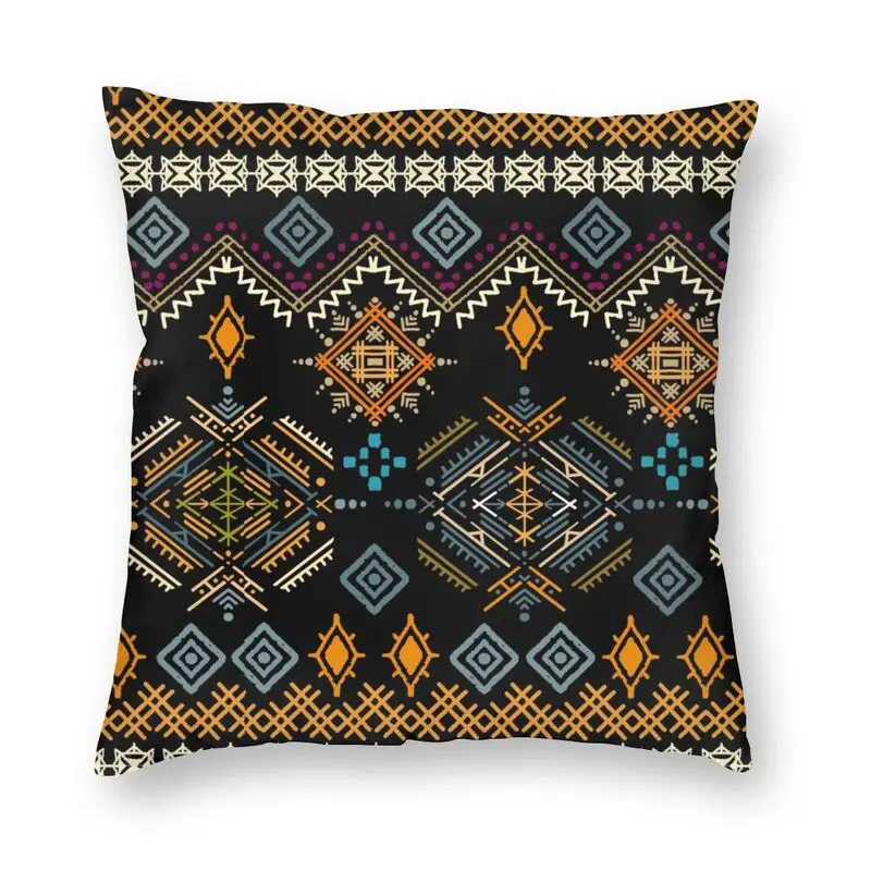 Sivas Antique Turkish Kilim Square Pillow Case Decoration Aztec Tribal Abstract Boho Retro Artsy Pattern Cushion Cover For Car