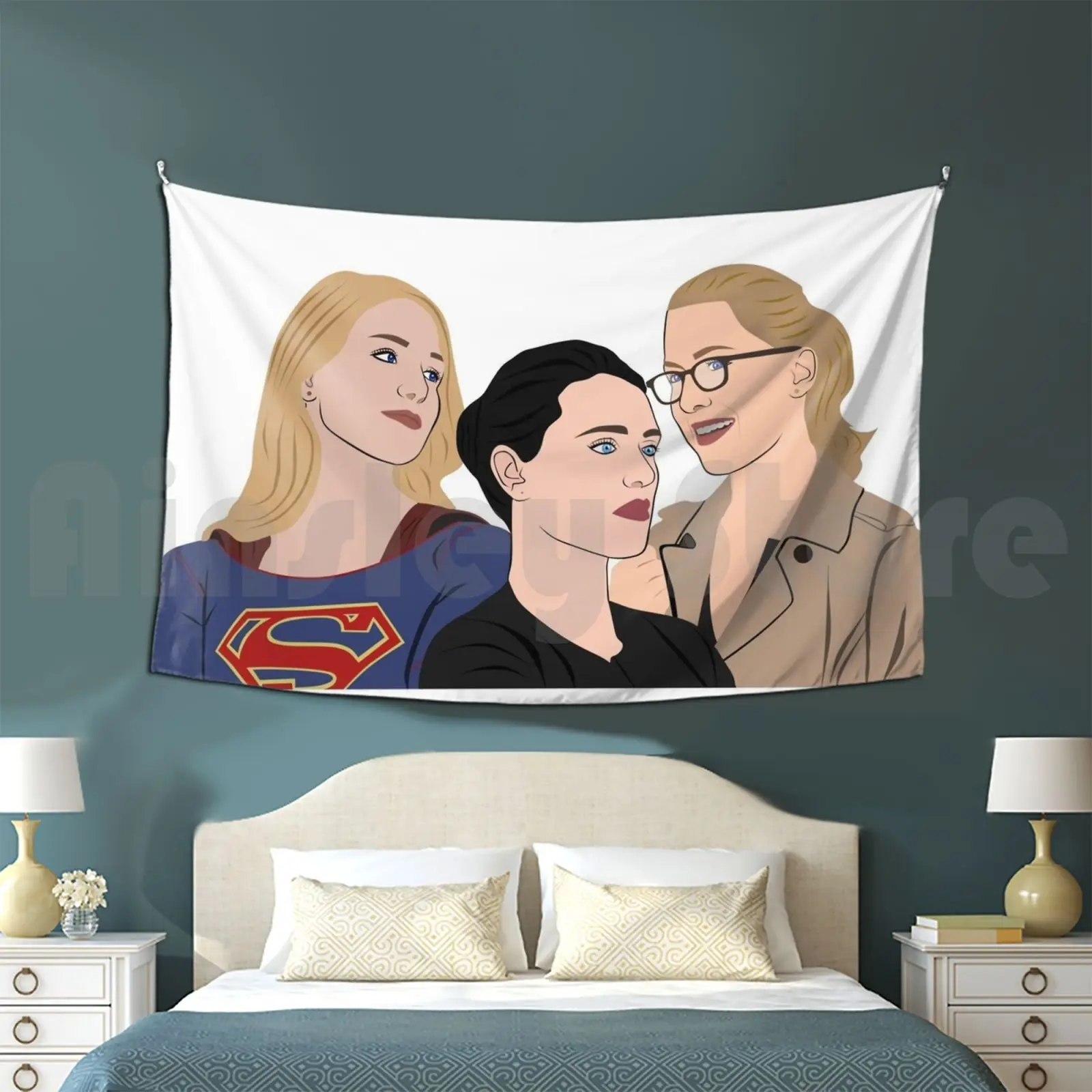 Super Hero Girlmance Tapestry Background Wall Hanging Super Ladies Girls Badass Couple Ship Tv Shows Series