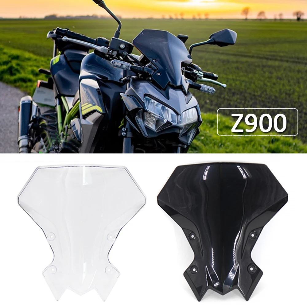 

New Motorcycle Windshield Screen Visor Windscreen Double Bubble Wind Deflector For Kawasaki Z 900 Z900 2020 2021 2022