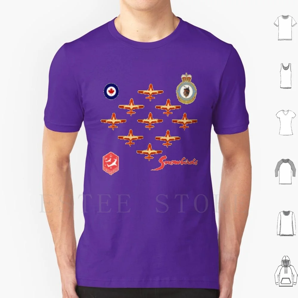 Rcaf Snowbirds T Shirt Cotton Men DIY Print Rcaf Snowbirds Air Force Canada Aviation Royal Canadian Air Force Caf Canadian Jets