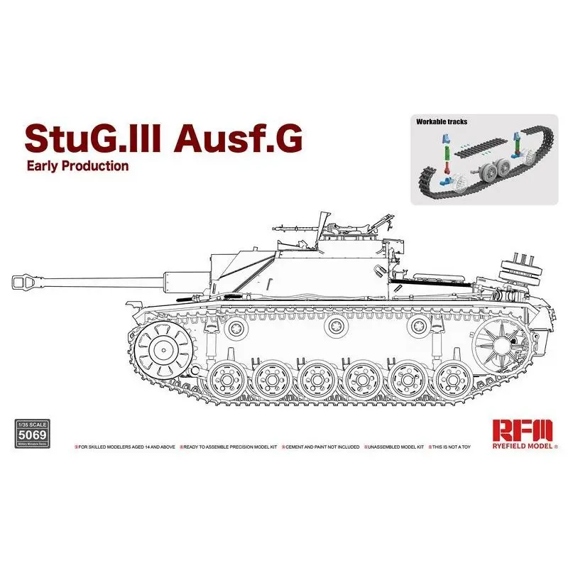 RYEFIELD MODEL RFM RM-5069 1/35 StuG.III Ausf.G Early Production - Scale Model Kit