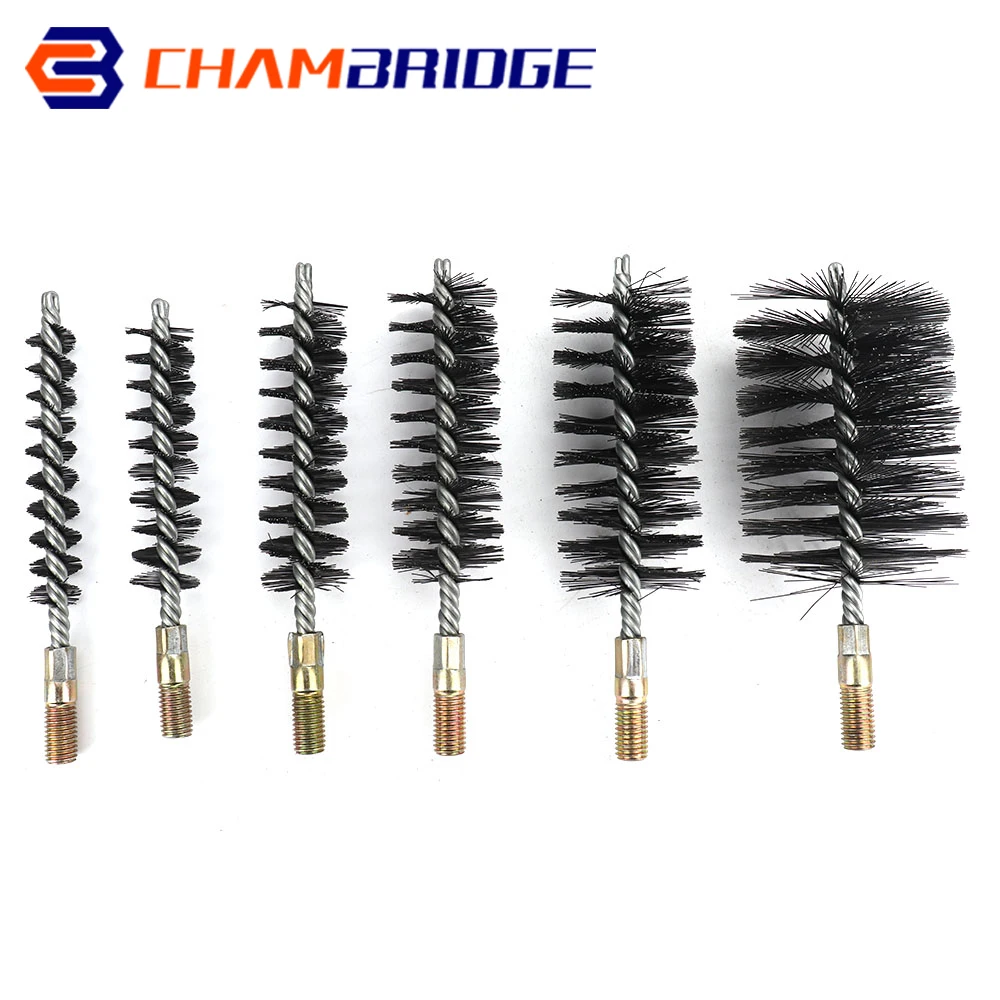 30-75mm Steel Wire Pipe Tube Brush Water Pipe M12 Sweep For Bottle Pipes Chimney Cleaning Brush