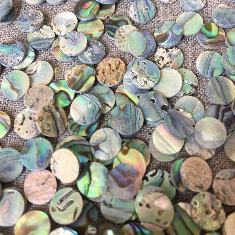 1lot(20pcs)Diameter 10mm New Zealand abalone shell sheet for musical instrument accessories and DIY crafts decoration materials