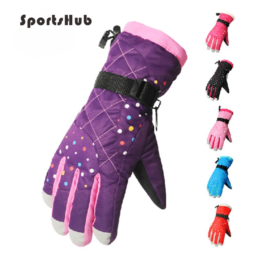 

SPORTSHUB 1 Pair Thermal Women Girls Winter Ski Gloves Snowboard Snowmobile Motorcycle Bicycle Outdoor Sports Gloves SAA0011